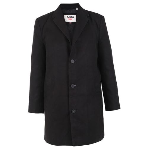 D555 Milton Classic Overcoat Black